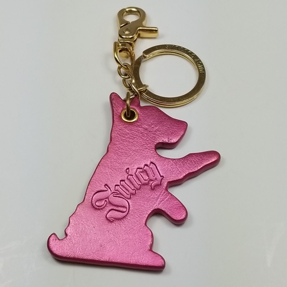 Juicy Couture Accessories - Juicy Couture Pink Leather Charm / Keychain